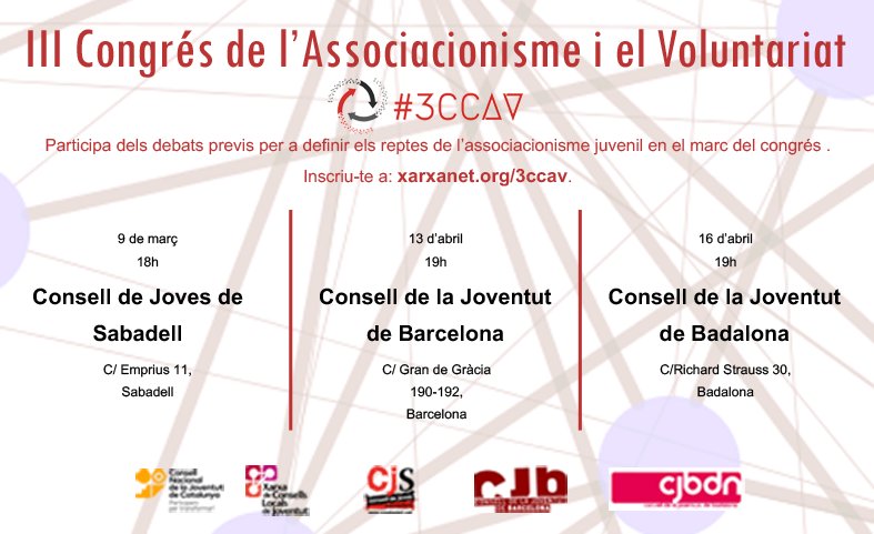 Aporta la visió juvenil als debats previs al 3r Congrés de l'Associacionisme i el Voluntariat #3CCAV
