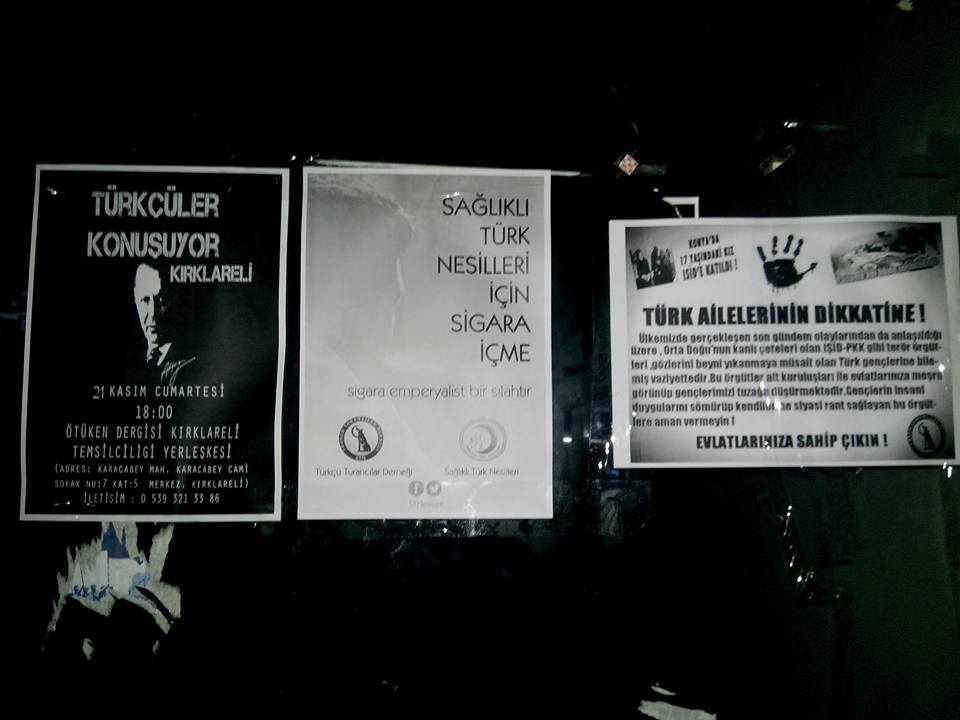Ötüken Dergisi Kırklareli Temsilciliğinin birkaç ay önce Sağlıklı Türk Nesilleri ile ilgili yaptığı afiş çalışması.