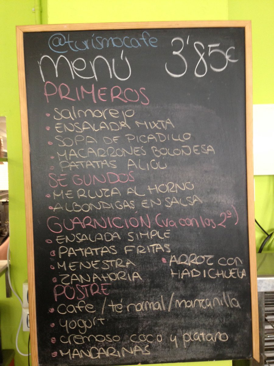 turismocafe's tweet photo. Menú del 7 de marzo por sólo 3,85€ https://t.co/px8HIQBIua