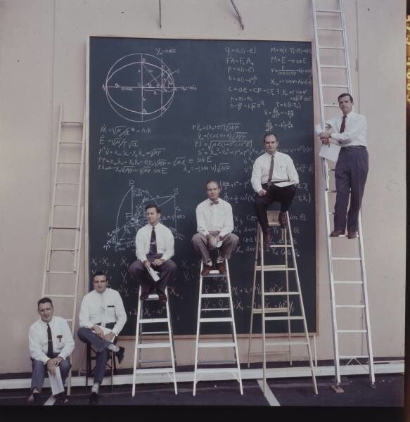 Mmmariaharr's tweet photo. The next time a kid asks #whenwilliusemath #mathrocks @NASA scientists in the 1960s https://t.co/8g2M9hRkAR