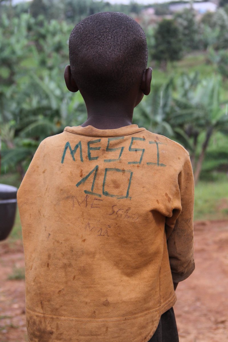 UNICEF's tweet photo. “I love Messi because he plays very well. When I am big I'll play like him" Jean-Petit, 7, from #Burundi #TeamUNICEF https://t.co/Wacw1Qtb6S