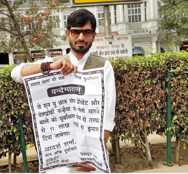 THexplains's tweet photo. Delhi Police questions #AdarshSharma for his posters against #KanhaiyaKumar
https://t.co/3TOEjSYxBg https://t.co/MjAbpzAzaZ