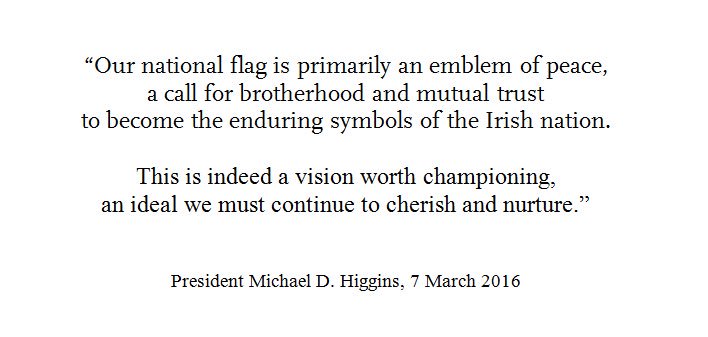 PresidentIRL's tweet photo. President Michael D. Higgins speaking at the National Flag Presentation Ceremony in @CrokePark: https://t.co/vpRq7UD0p1