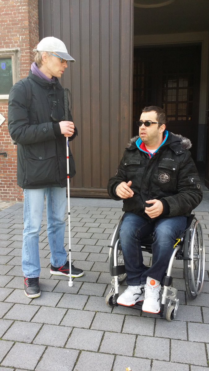 Dewulfluk's tweet photo. Kim & Bjorn zitten in stuurgroep toegankelijkheid v Maldegem. Vanavond op @avstelevisie #toegankelijk2016 https://t.co/5CNa4iNI2x