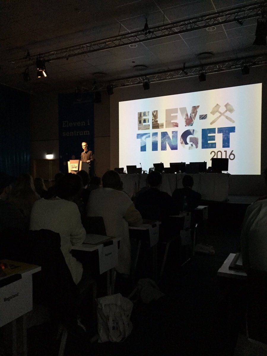 Marthinsenn's tweet photo. .@KrisHansen_ åpner @Elevorg sitt 17. ordinære landsmøte med en tydelig beskjed til statsråden. Elevene vet best! https://t.co/0oTbDguMpg
