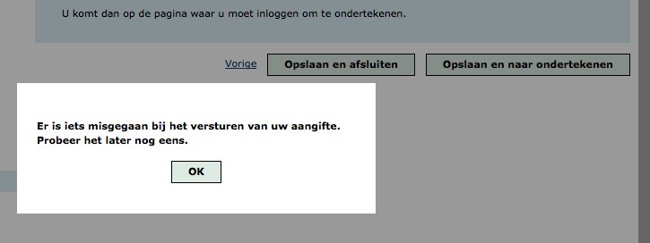 rob_appel's tweet photo. @BDzakelijk verzenden van IB2015 werkt niet. Probeer het sinds zaterdag. Al opnieuw aangemaakt, hielp niet. Wat nu? https://t.co/UHtVLMp6Q2