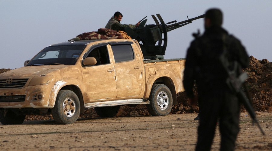 RT_com's tweet photo. Al-Nusra militants in Syria shell Turkey to prompt return fire – Russian military https://t.co/3nzt4N4Kag https://t.co/NwQnROBYVL