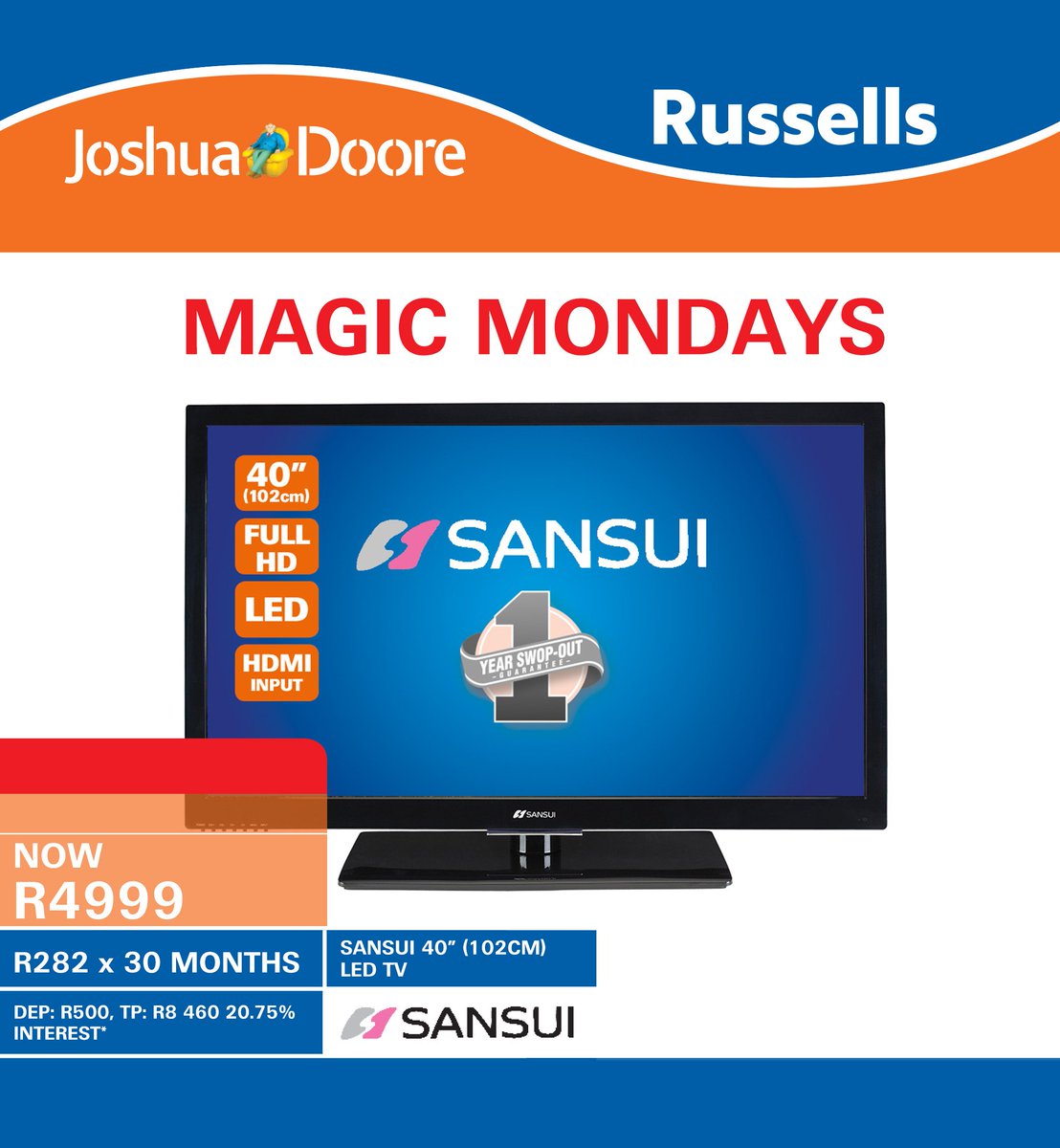 Enjoy the best viewing with this SANSUI 40" LED TV! Catalogue here: bit.ly/1XVxdb9