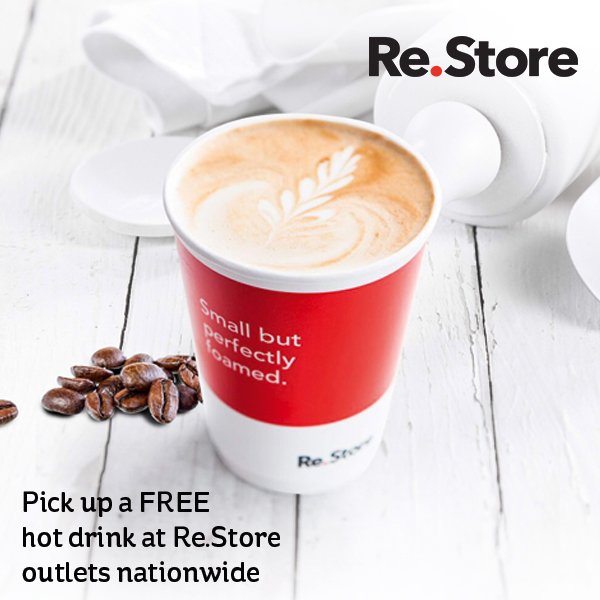 ElectricIreland's tweet photo. Pick up a FREE hot drink at @ReStore_Ireland outlets nationwide thanks to #PoweringRewards: https://t.co/Q9QqRJwUBi https://t.co/xPkynIRcC4
