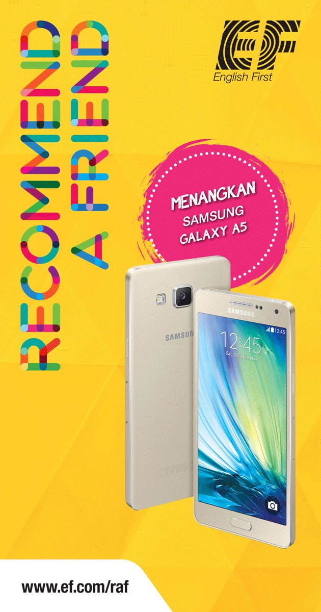 ef_kidsteens's tweet photo. Samsung A5 ini bisa kamu dapetin hanya dengan mendaftar di #EF: https://t.co/lQ54uORWK0 #EnglishFirstRAF https://t.co/YL61dx1V8i