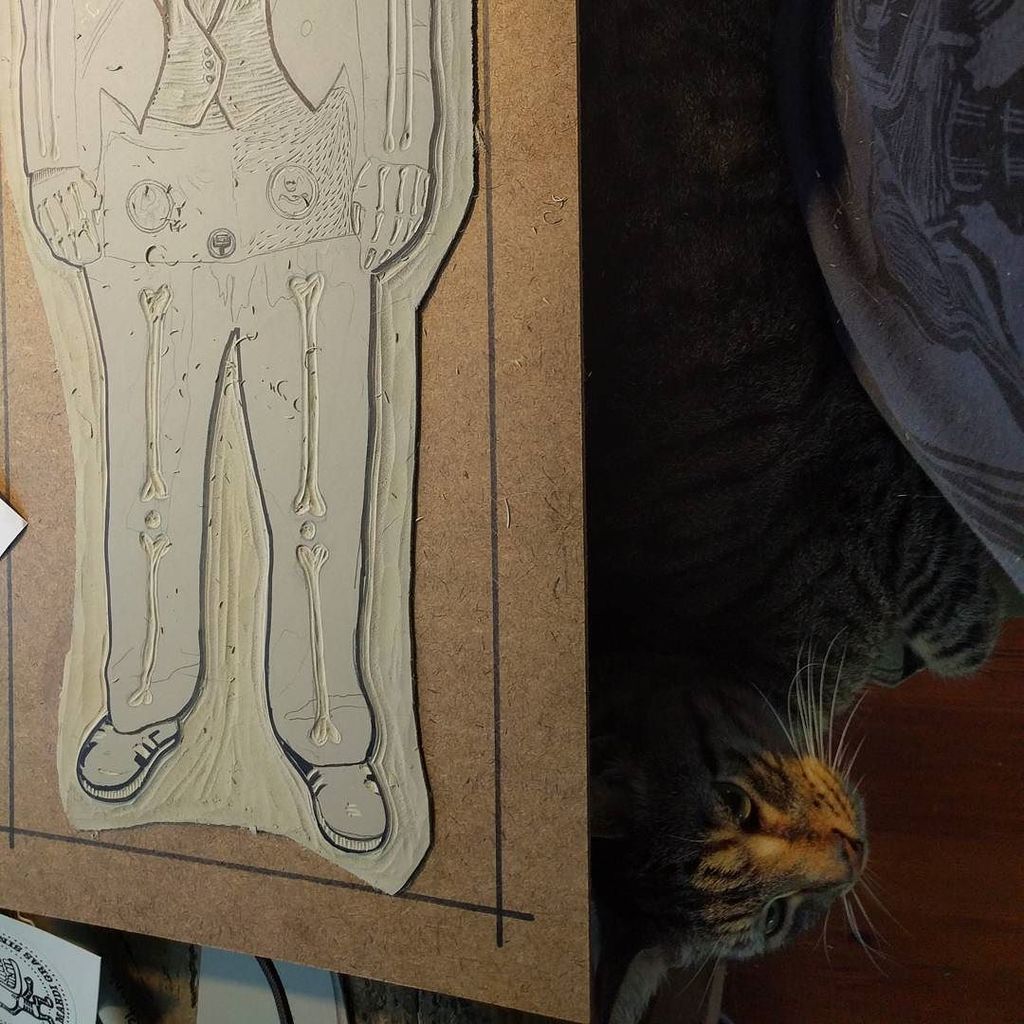 barebonesstudio's tweet photo. Lino Cat #linocut #printmaking #catsofinstagram #lapcat #barebonesstudio https://t.co/c900cjRcf3 https://t.co/rMWrj7IwJT
