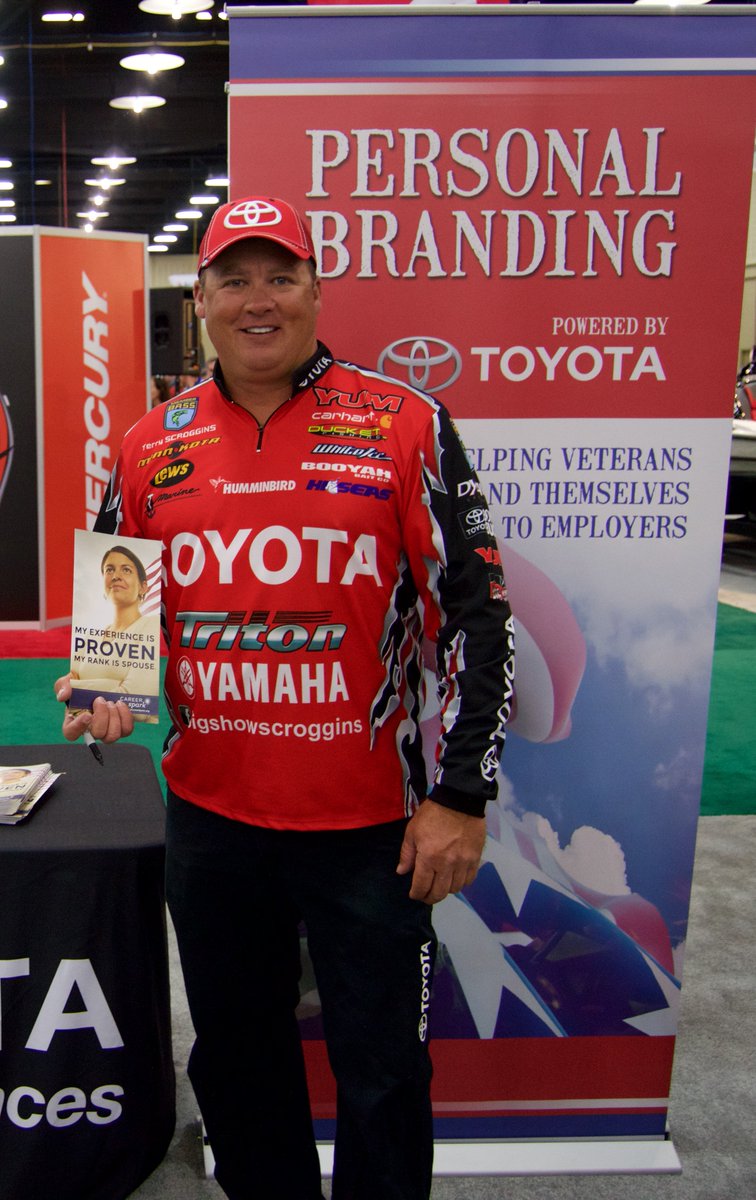 hiringourheroes's tweet photo. .@TeamToyota Angler @Terry_Scroggins stopped by our #ResumeEngine booth at the #BassmasterClassic over the weekend. https://t.co/vwf1Lici54
