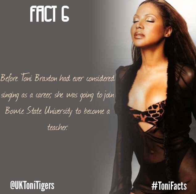 UkToniTigers's tweet photo. Fact 6. #ToniFacts @tonibraxton https://t.co/DbNL29Ur0M