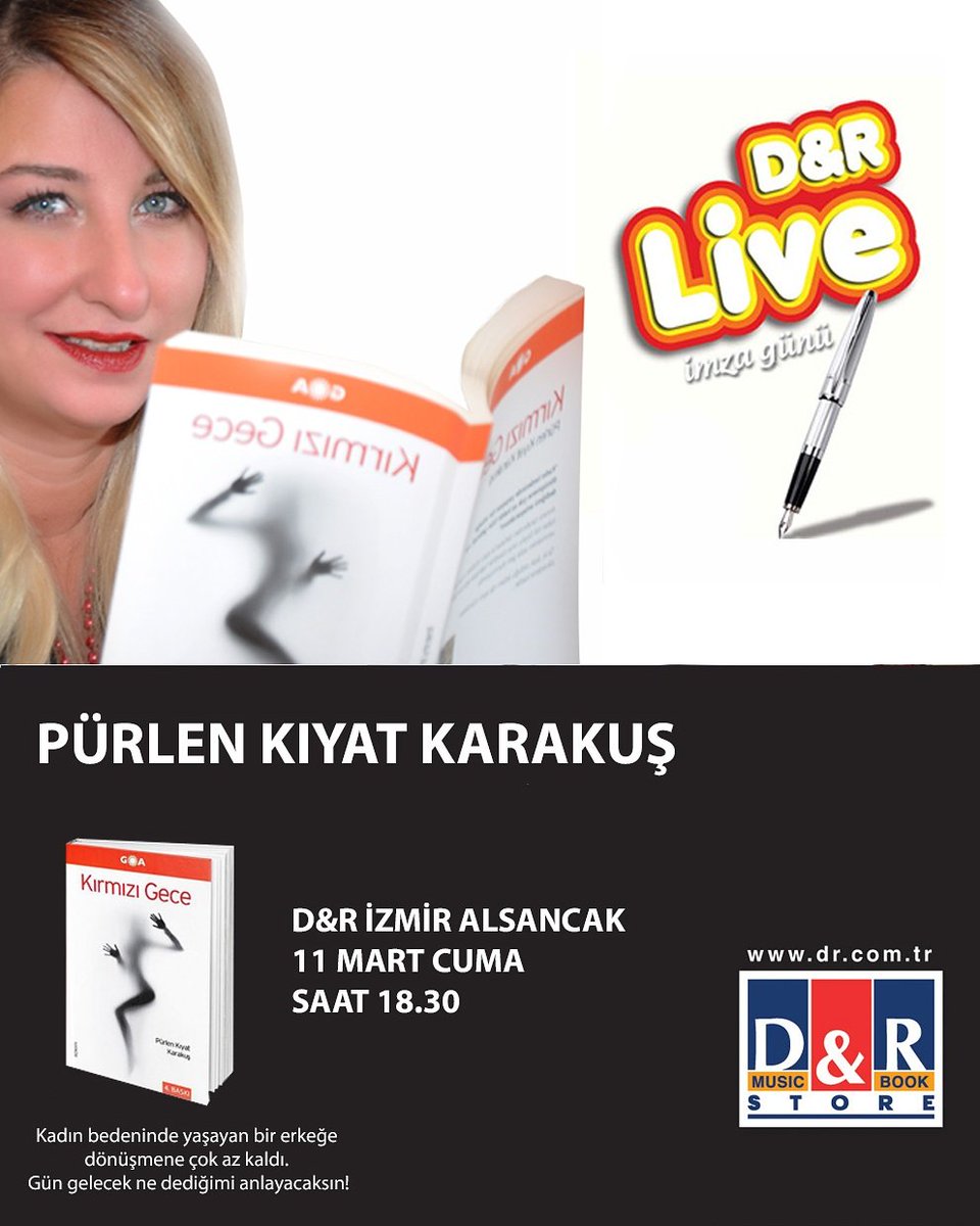GoaYayinlari's tweet photo. Purlen Kıyat Karakuş 11 Mart Cuma günü saat 18.30 da Alsancak D&amp;R da sizlerle buluşuyor. https://t.co/c8QTTs5XV2