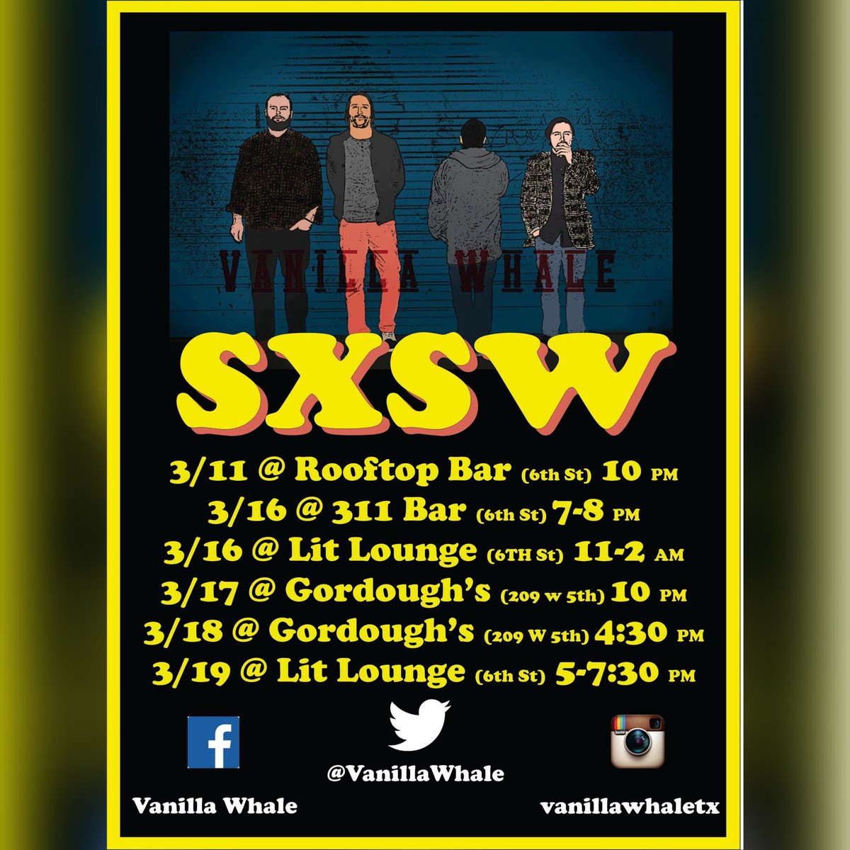Check out the magical list of <a href="/sxsw/">SXSW</a> shows we have starting this FRIDAY @ Rooftop Bar 10 PM. 6 shows!!!