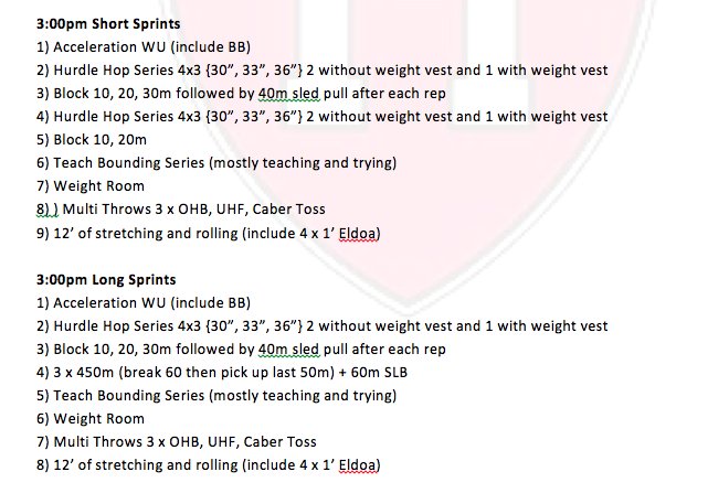 MarcMangiacotti's tweet photo. Sprint workouts for Monday.  Outdoor track begins today! #tracknation #gocrimson #gocrim #acceleratedaily https://t.co/6vuMQEmQQr