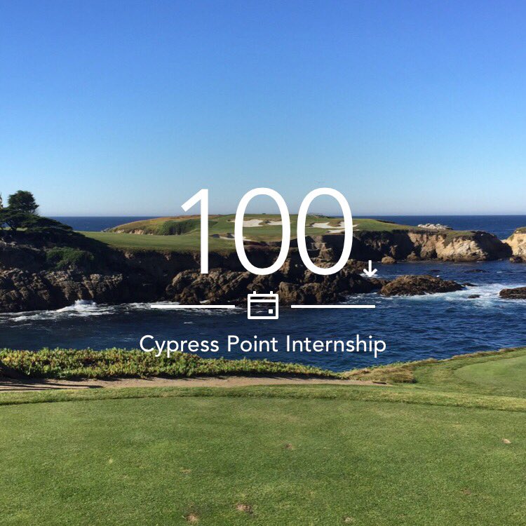 spattyspat's tweet image. The countdown to my summer internship is officially 100 days away!! #CypressPoint #CalPolyTurf