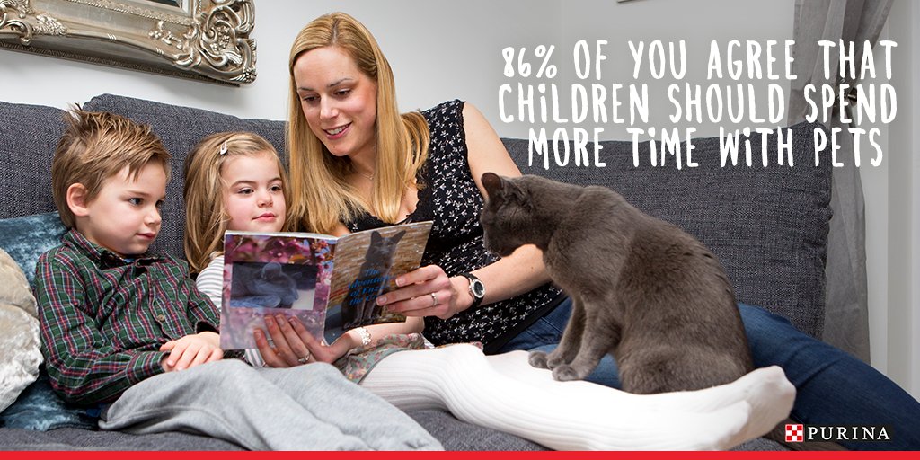 PurinaUK's tweet image. The results are in! 86% of you think children should spend more time with pets, and less with tech. Do you agree?