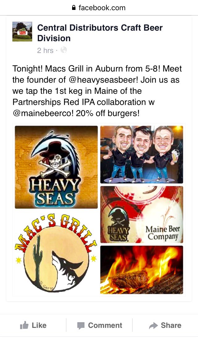 Join us tonight at Mac's Grill from 5-8pm