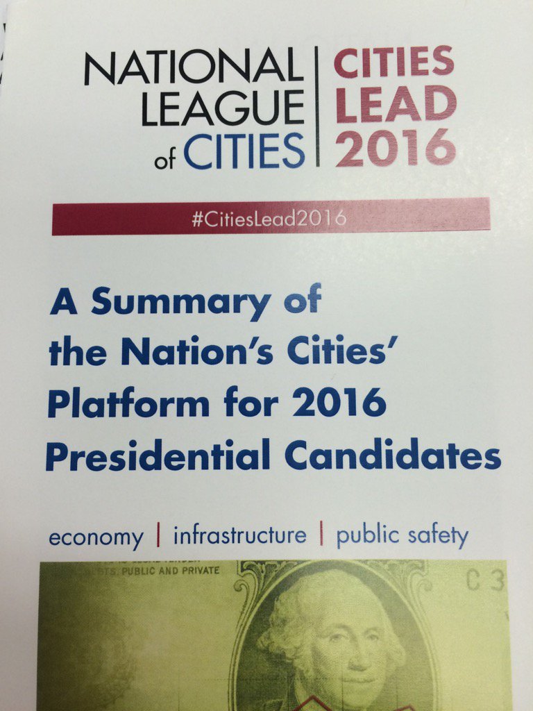 dmsander's tweet photo. #citieslead2016 - https://t.co/qvhQzU8BtK - #NLCDC Representing 19,000+Cities, with goals for the next President! https://t.co/Wb07S2LkcP