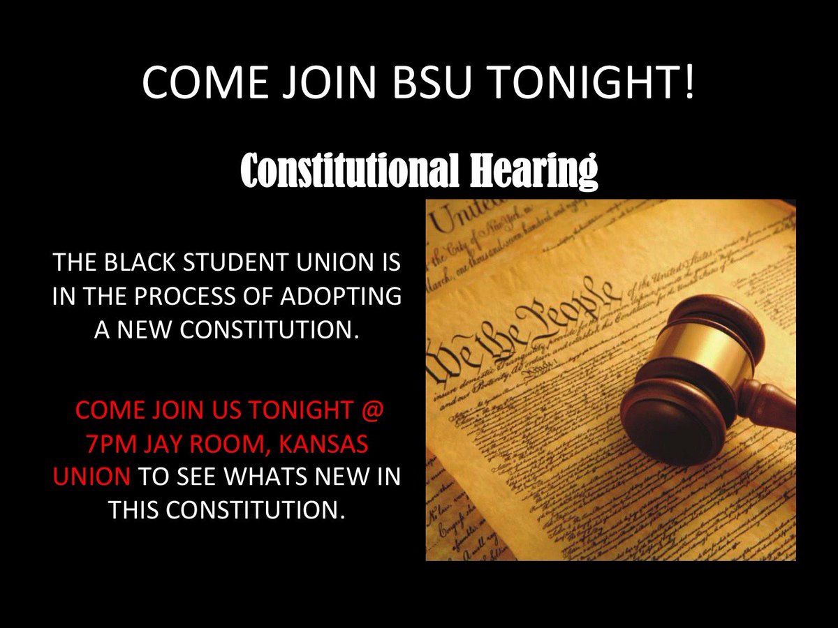 kansasbsu's tweet photo. BSU is tonight! 7pm - 8pm in the Jay Room, Kansas Union. We hope to see you all tonight. https://t.co/Rdj1bKMpqq