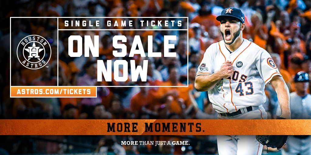 Houston Astros on Twitter "Astros single game tickets are on sale NOW