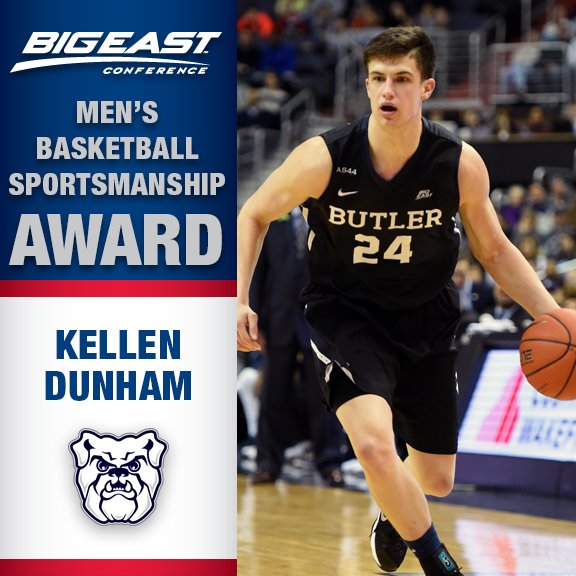 BIGEASTMBB's tweet photo. Congratulations to Kellen Dunham, the #BIGEASTmbb Sportsmanship Award Winner https://t.co/XTw6dJHvTY