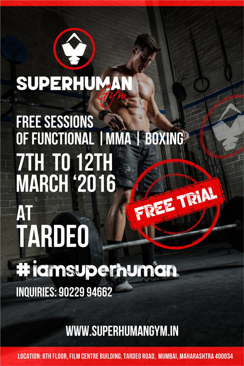SuperhumanGym's tweet photo. Opened our gates today, with an exciting announcement of free MMA, Functional Training &amp; Kick Boxing Sessions https://t.co/qMFG5uId2A