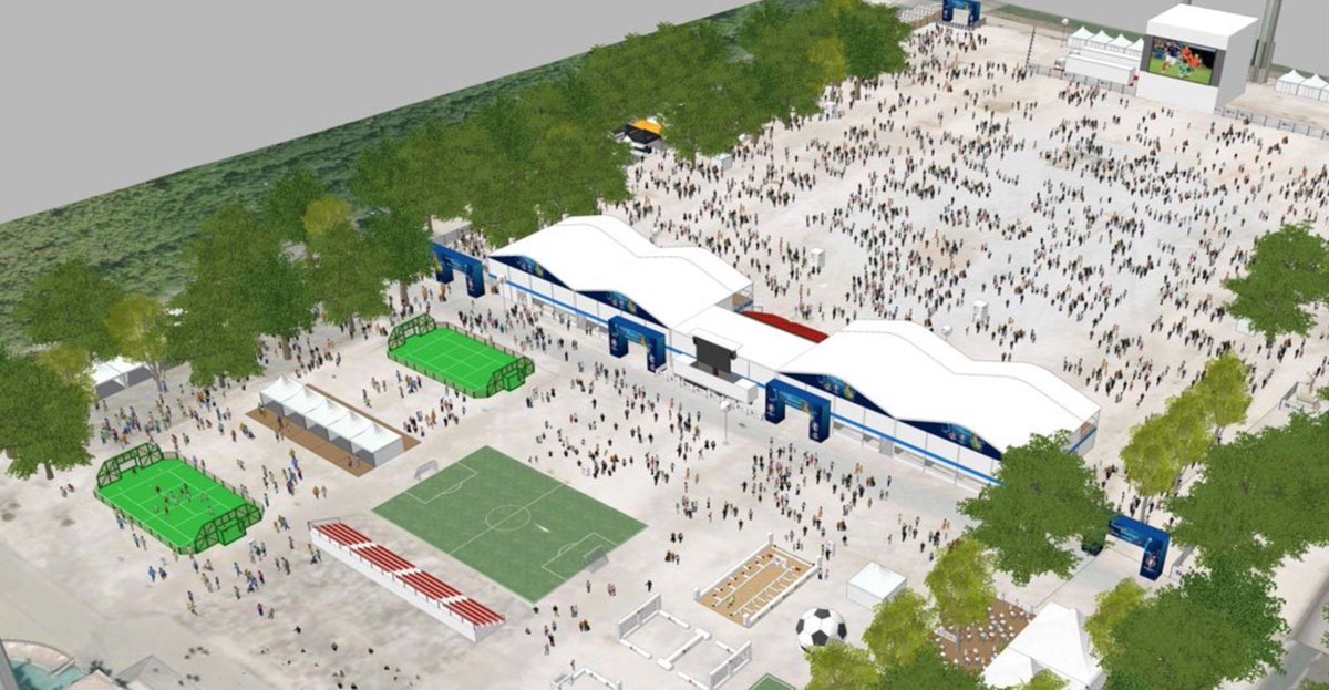SweStats's tweet image. How the fan zone in Bordeaux will look during #EURO2016.