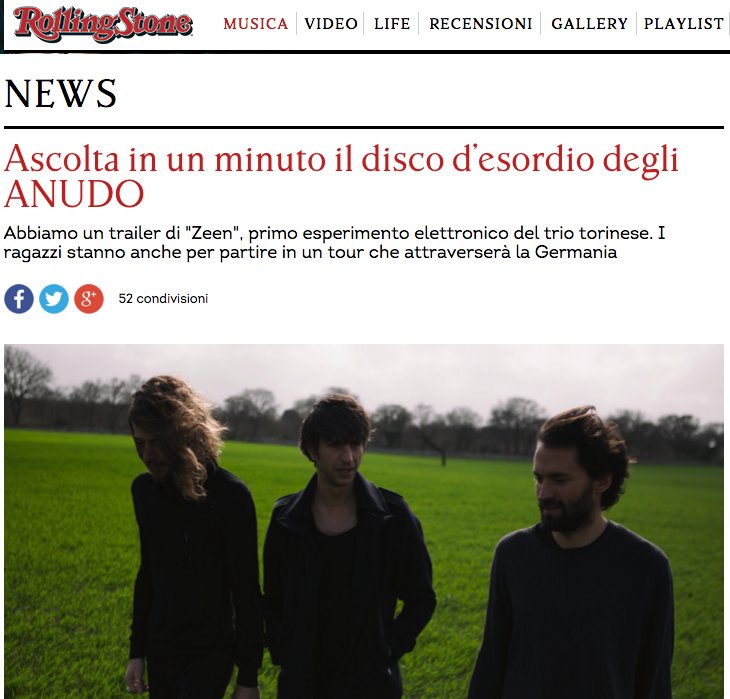 anudo_music's tweet photo. Su @RollingStoneita il trailer del nostro album d'esordio per @MArteLabel / #ZEEN! Here: https://t.co/TJ4ZytVEgJ https://t.co/kTgaQ6aEe7