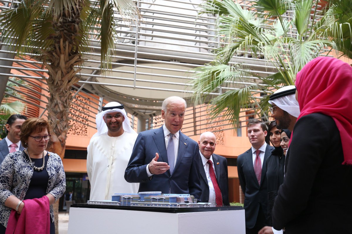 MasdarInst's tweet photo. #Today #MasdarInst welcomed to its campus US @VP Joe Biden as part of his international visit to the UAE #USAInUAE https://t.co/zmHpKpvn9k