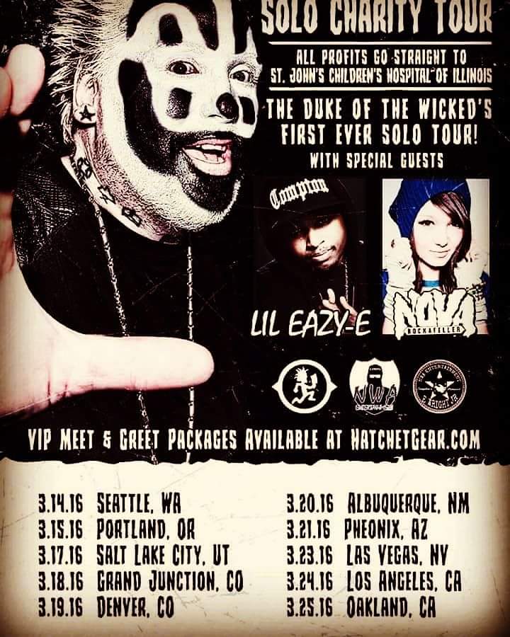 Violent J first ever solo tour, if your anywhere close to theese venues don't miss this opportunity!!! #theduke