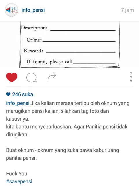 Jangan sampai kalian kena oknum yang tidak bertanggung jawab dalam dalam acara kalian #Sebarkan #savepensi