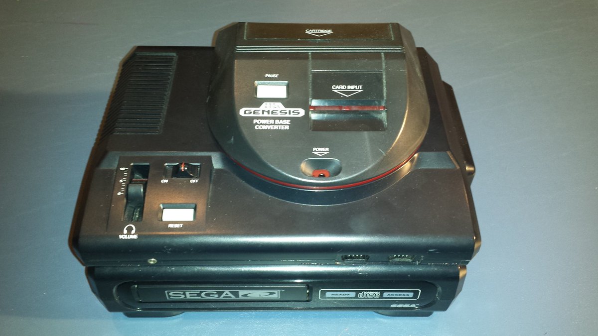MightyQDawg's tweet photo. #SegaGenesisConfig #5: #Genesis Model 1 with #SegaCD Model 1 and #PowerBaseConverter https://t.co/kiGoWHWN44