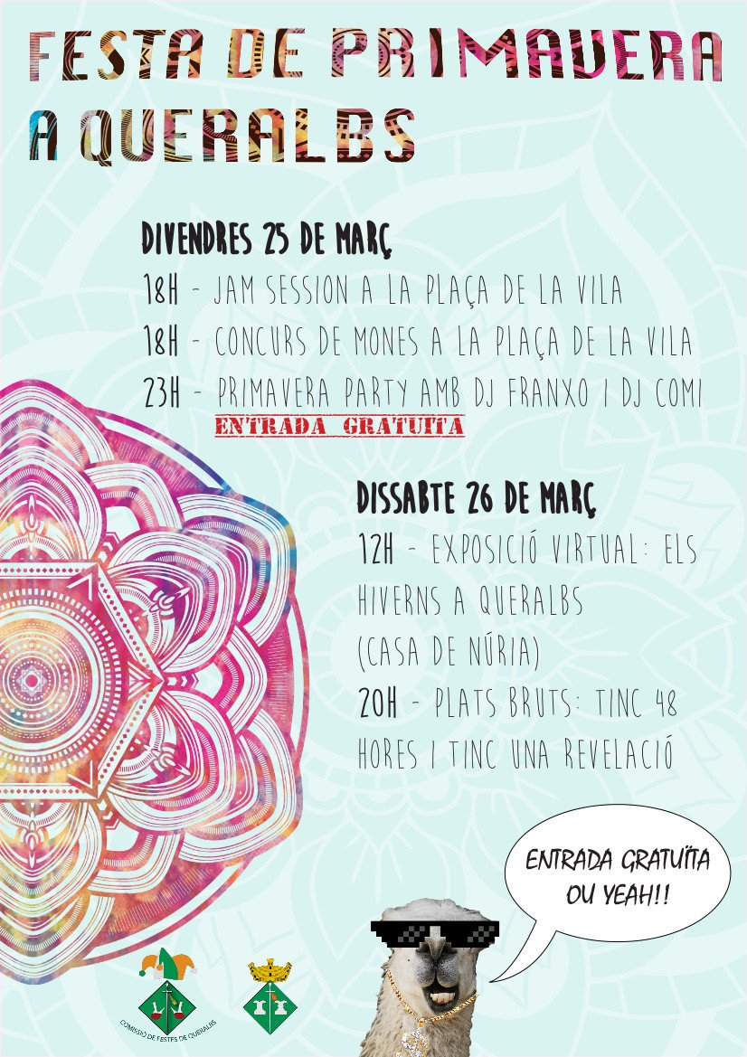 ComiQueralbs's tweet photo. Començarem la primavera i la Setmana Santa amb diverses activitats. Aquí us deixem la programació. Animeu-vos!! https://t.co/hp7DUmjCXm