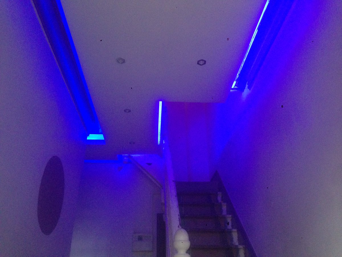 Hallway complete looks great at night and the colour can be changed <a href="/Checkatrade/">Checkatrade</a> @salfordcc