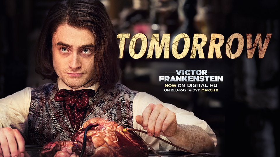 Bring #VictorFrankenstein to life on Blu-ray™ tomorrow. bit.ly/VictorFrankens…