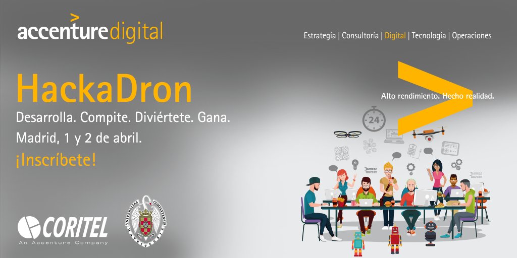 HackaDron: 24 h - proyecto de software para robots - 3.000€ ganador - 13/marzo Inscríbete: bddy.me/24DtxRr