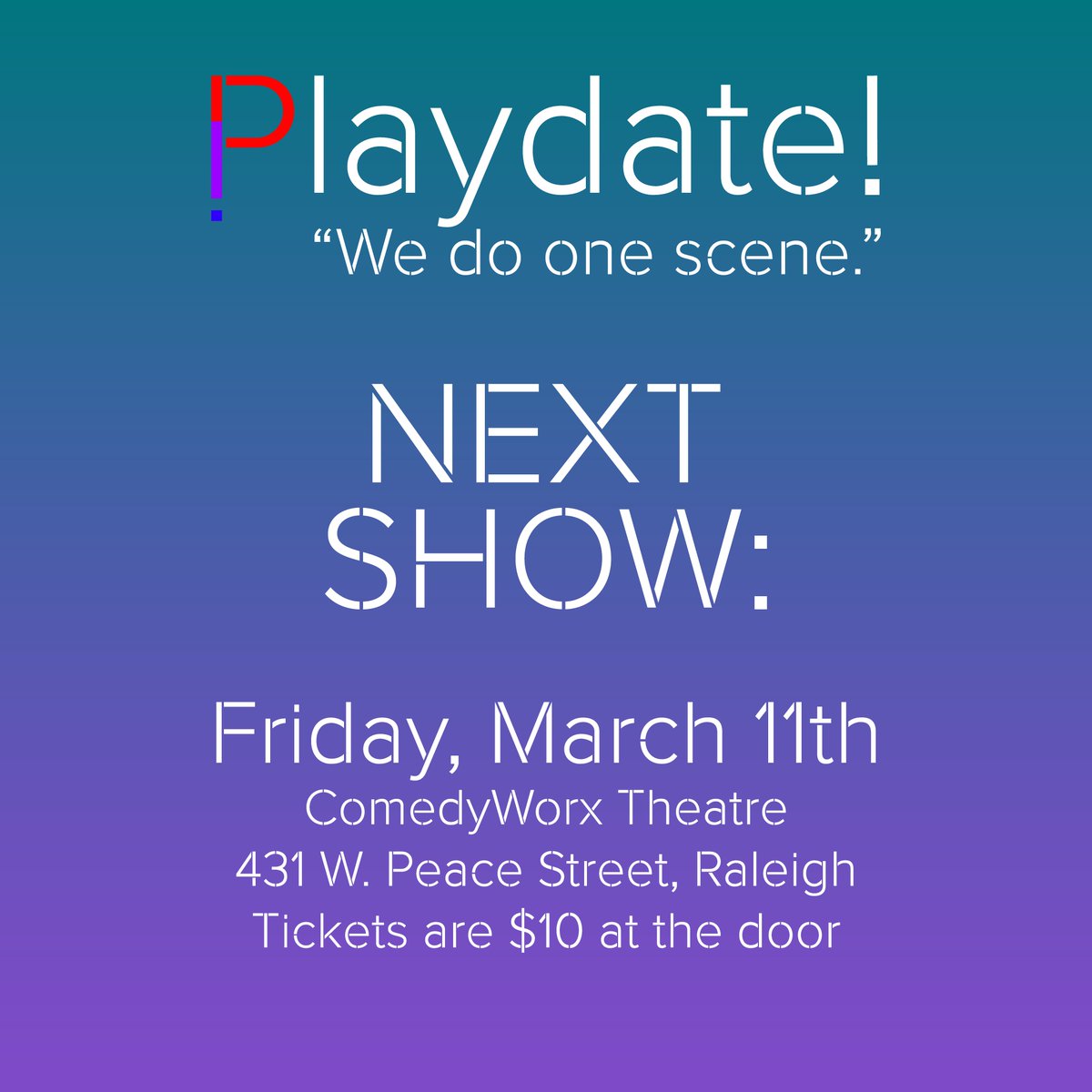 PlaydateImprov's tweet photo. Cheap local #beer and #improv #comedy this Friday with teams Tiny Daddy and @UmlautImprov. $10 at 10pm. https://t.co/56v9DT98z9