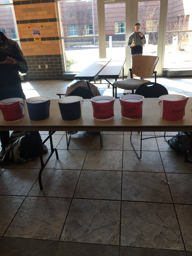 WOYoungReps's tweet photo. Coin war at lunch! Vote for your favorite candidate, proceeds go to WINWO charity 🇺🇸 #gowo https://t.co/BFvnuQzxBm