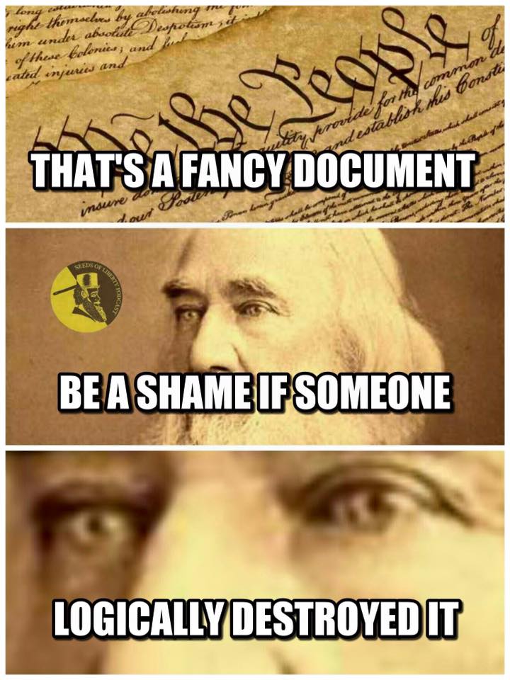 TheSouleOfSilas's tweet photo. #ConstitutionOfNoAuthority #ReadSpooner #MagicParchments #MuhConstitution #VacateTheVote #VacateTheState #LiveFree https://t.co/4PMi5isJK5