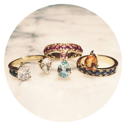 bdubini's tweet photo. Theodora Rings • Emeralds, Pink Tourmaline and Sapphire https://t.co/u4FJwiRnNE