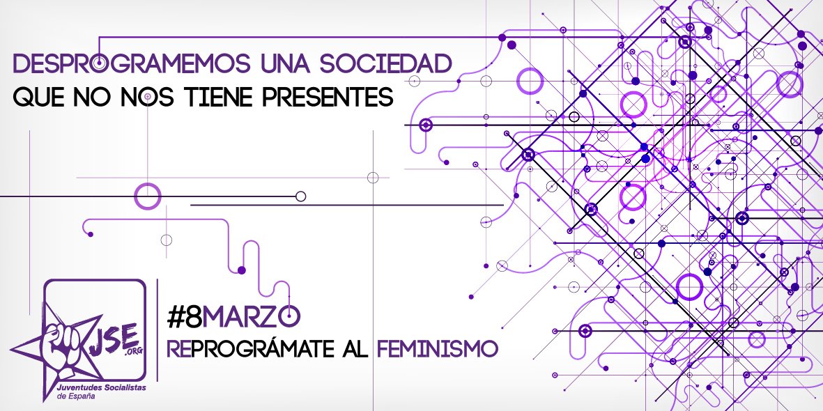 JSE_ORG's tweet photo. Reivindicamos mayores esfuerzos en la lucha contra una sociedad machista #8Marzo Reprográmate al feminismo! https://t.co/yDQk9ZxSpK