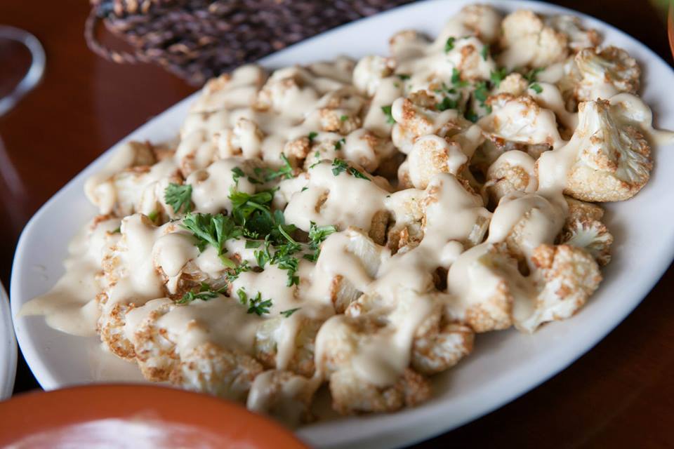 #MeatlessMonday calls for cauliflower: flash fried cauliflower finished with a touch of tahini!