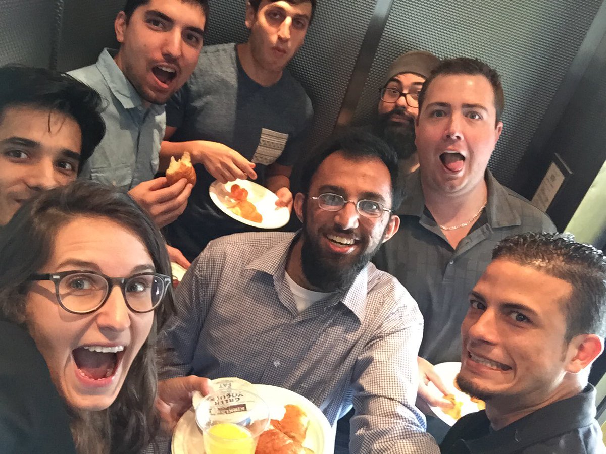 wyncode's tweet photo. Miami Beach Cohort gets bfast and a squished elevator ride @WeWorkMIA #TGIM #weridetogether @GoodCodeMADC1ty https://t.co/FzHQpQIW0d