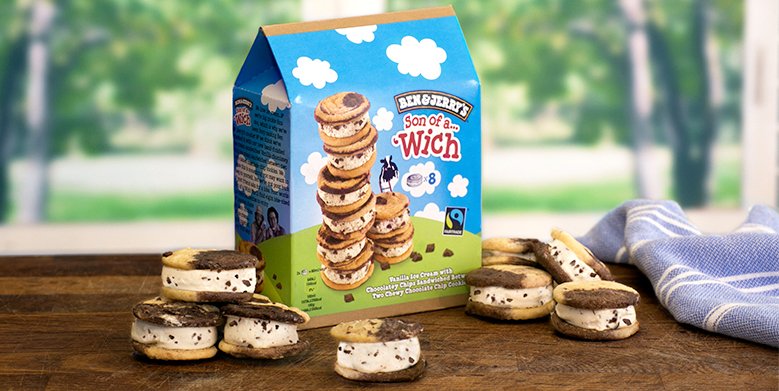 benandjerrysUK's tweet photo. Say hello to the 'Wich family - Cookie Dough's cookier cousins! #thewich https://t.co/C0eou0SdRm https://t.co/i1kpY04N4b