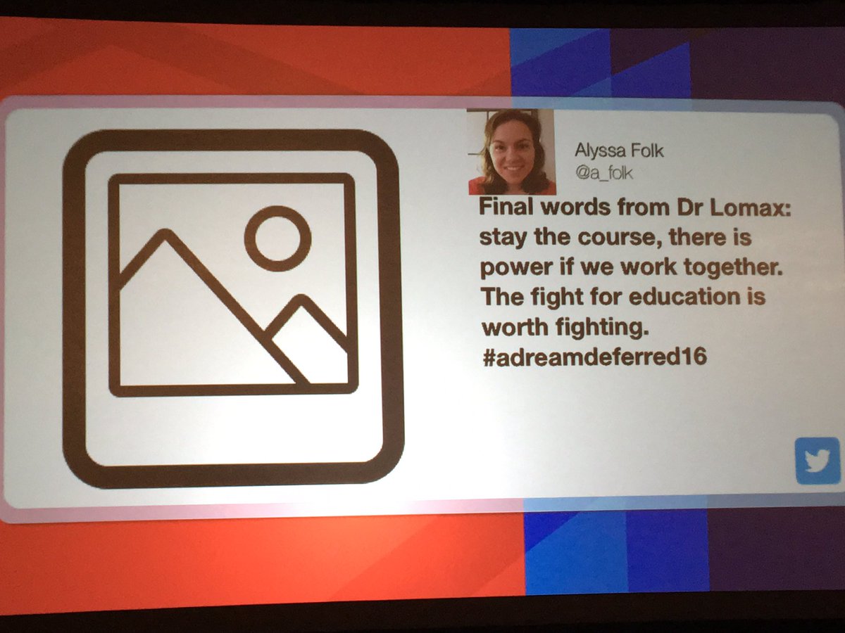 bgnance's tweet image. Is about the future of education #ADreamDeferred16