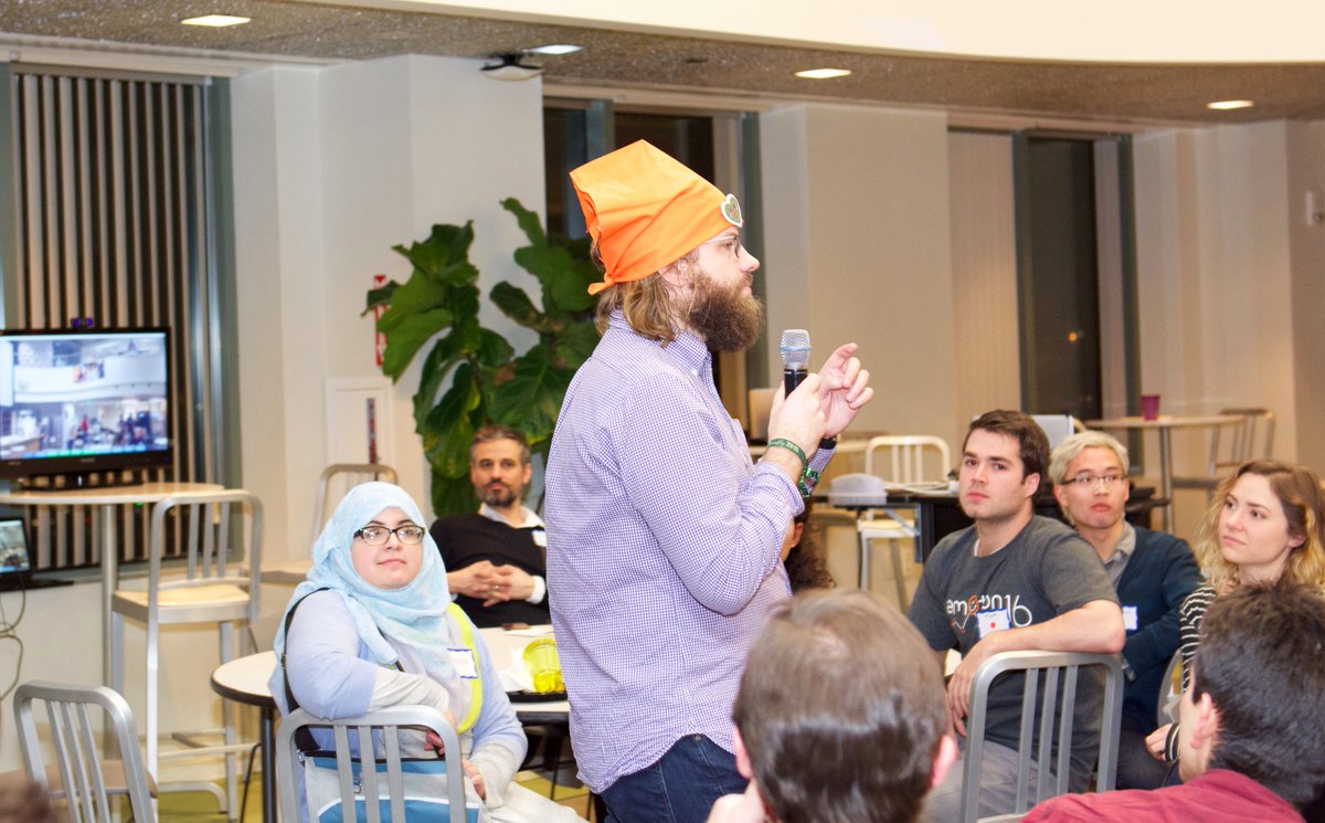 Affectiva's tweet photo. Shout out to our own @ForestJay for being the most awesome #emotionlab16 hackathon ringmaster. Thank you Forest! https://t.co/EFwMlJqvhX