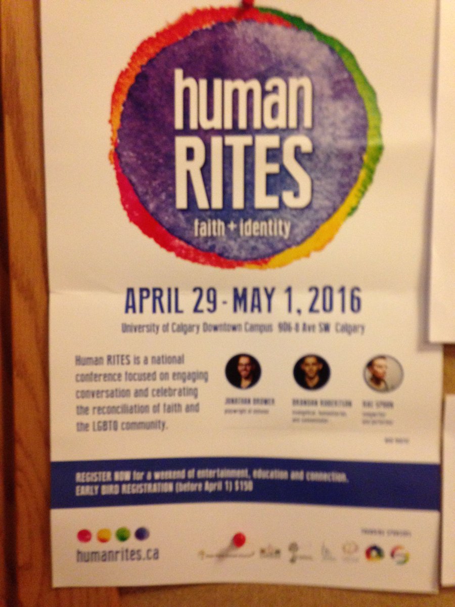 HumanRITESCon's tweet photo. Have you seen this year's posters for #HumanRITES2016?? Check them out! They're around #yyc #lgbtq https://t.co/sk2BEUwQge