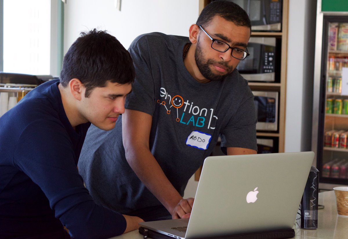 Affectiva's tweet photo. Our own @ahamino providing support during the #emotionlab16 hackathon. Emotional Intelligence at work! https://t.co/fxbWq10b2b